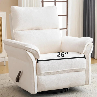Oversized Chair, 360° Swivel Rocker Recliner