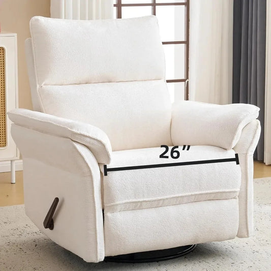 Oversized Chair, 360° Swivel Rocker Recliner