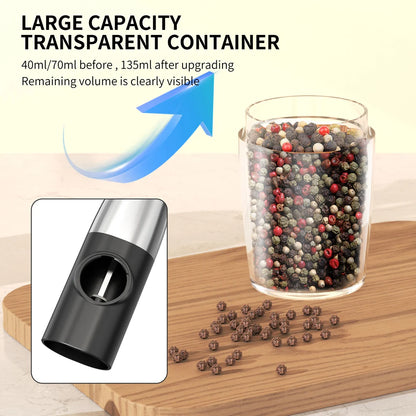 Rechargeable Electric Gravity Salt & Pepper Grinder