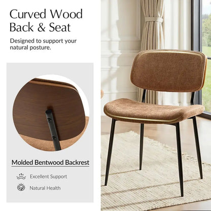 Dining Chairs Set of 6 MidCentury Modern Upholstered Chairs