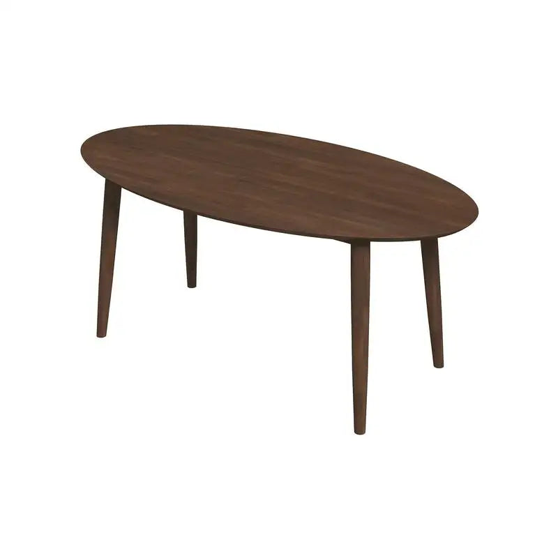Walnut Oval Dining Table with 4 Chairs Set