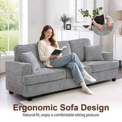 89 inch Cloud Couch Sofa in Chenile