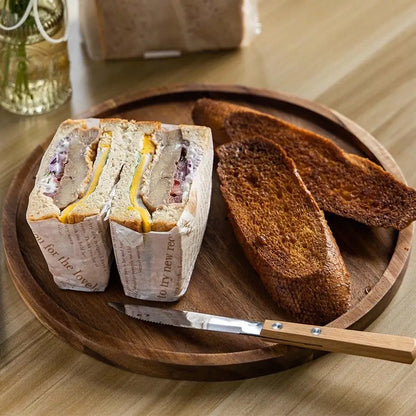 Large round Waterproof  Wood Dining Plate Tray