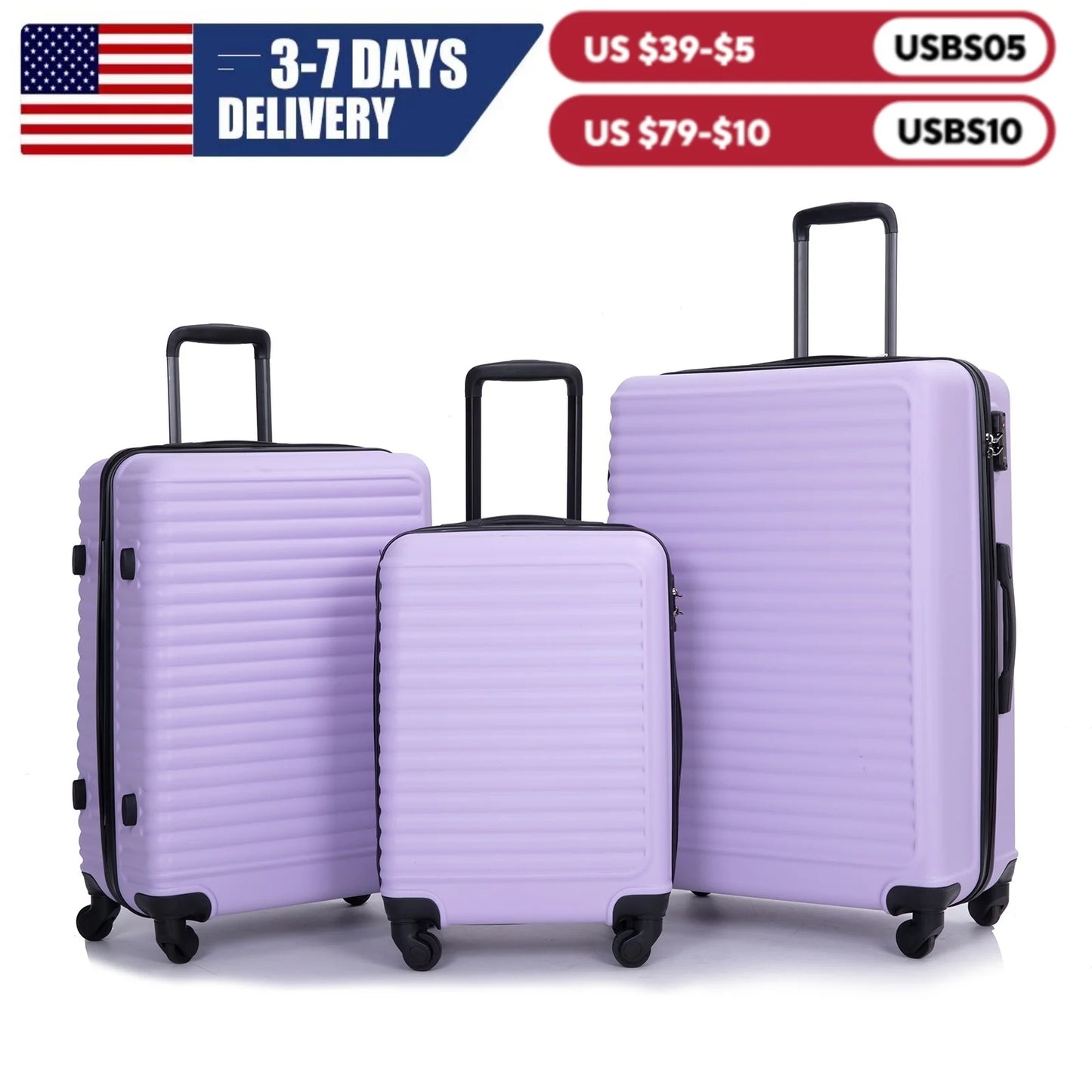 Hardside Luggage Set , TSA Lock Spinner Wheels