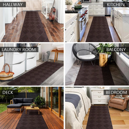 Rug Indoor Outdoor Area Rug, Non-Slip Rubber Backing
