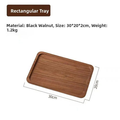 Large round Waterproof  Wood Dining Plate Tray