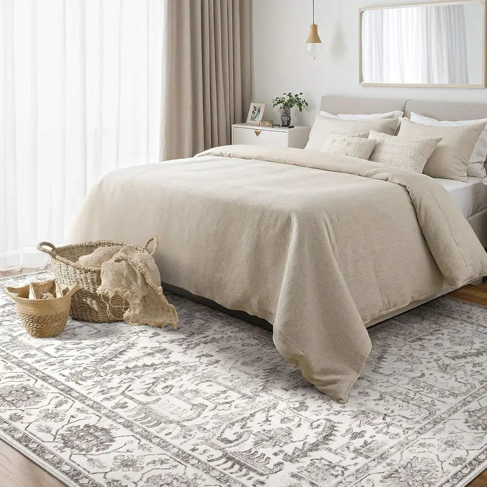 Area Rug 9x12, Washable, Non-Slip Stain Resistant