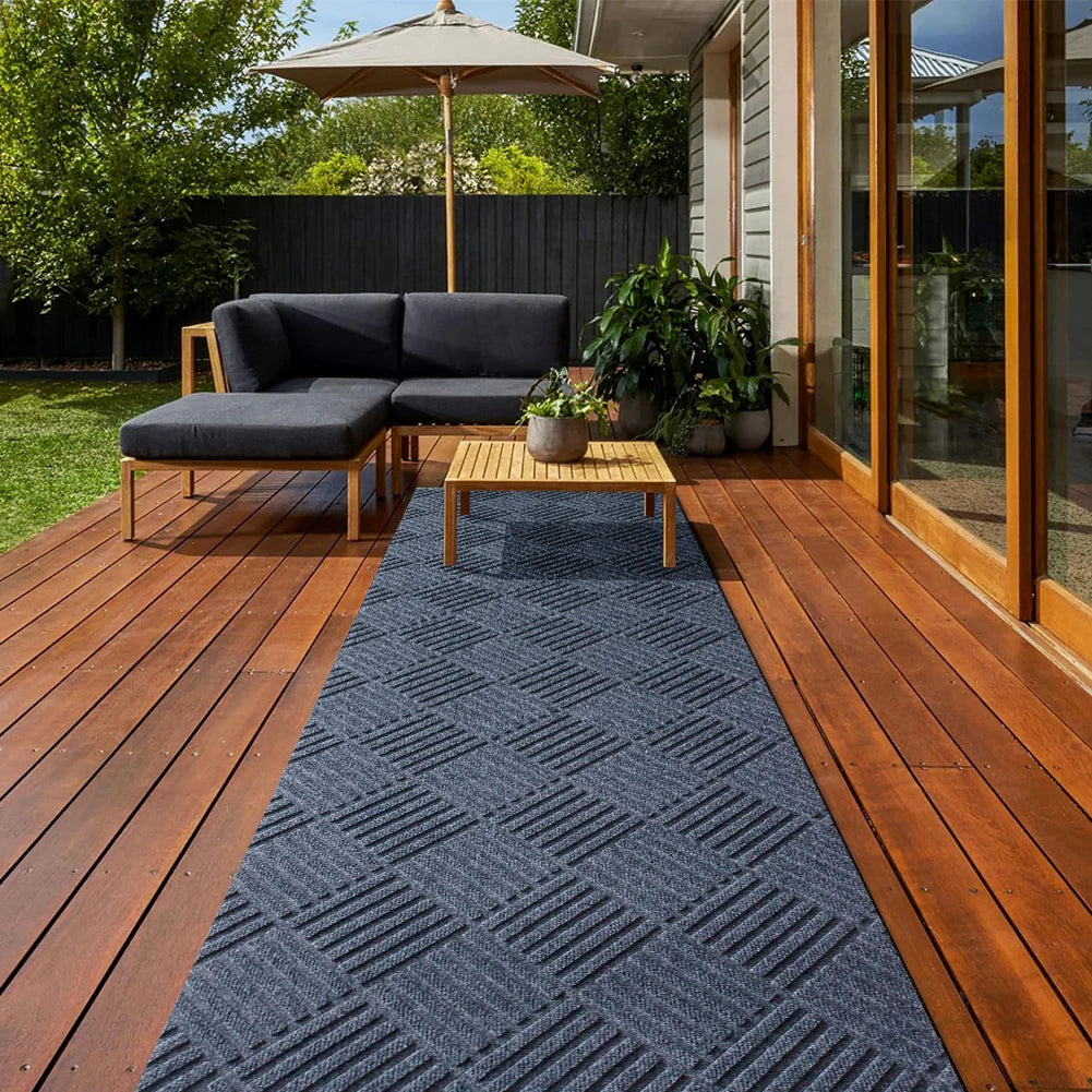 Rug Indoor Outdoor Area Rug, Non-Slip Rubber Backing
