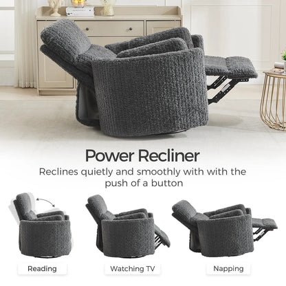 Power Swivel Glider Rocking Recliner Nursery Chair