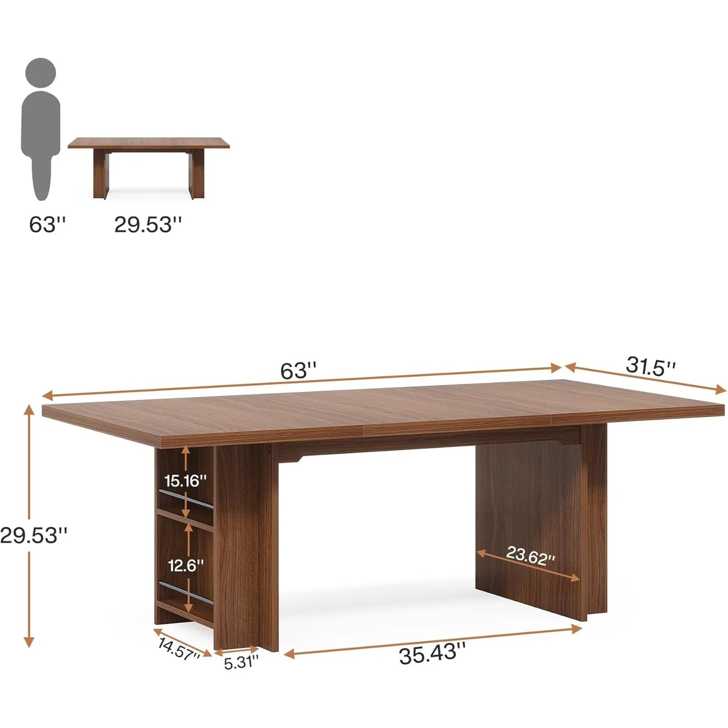 PC, Office, Work, Dining Table with Storage
