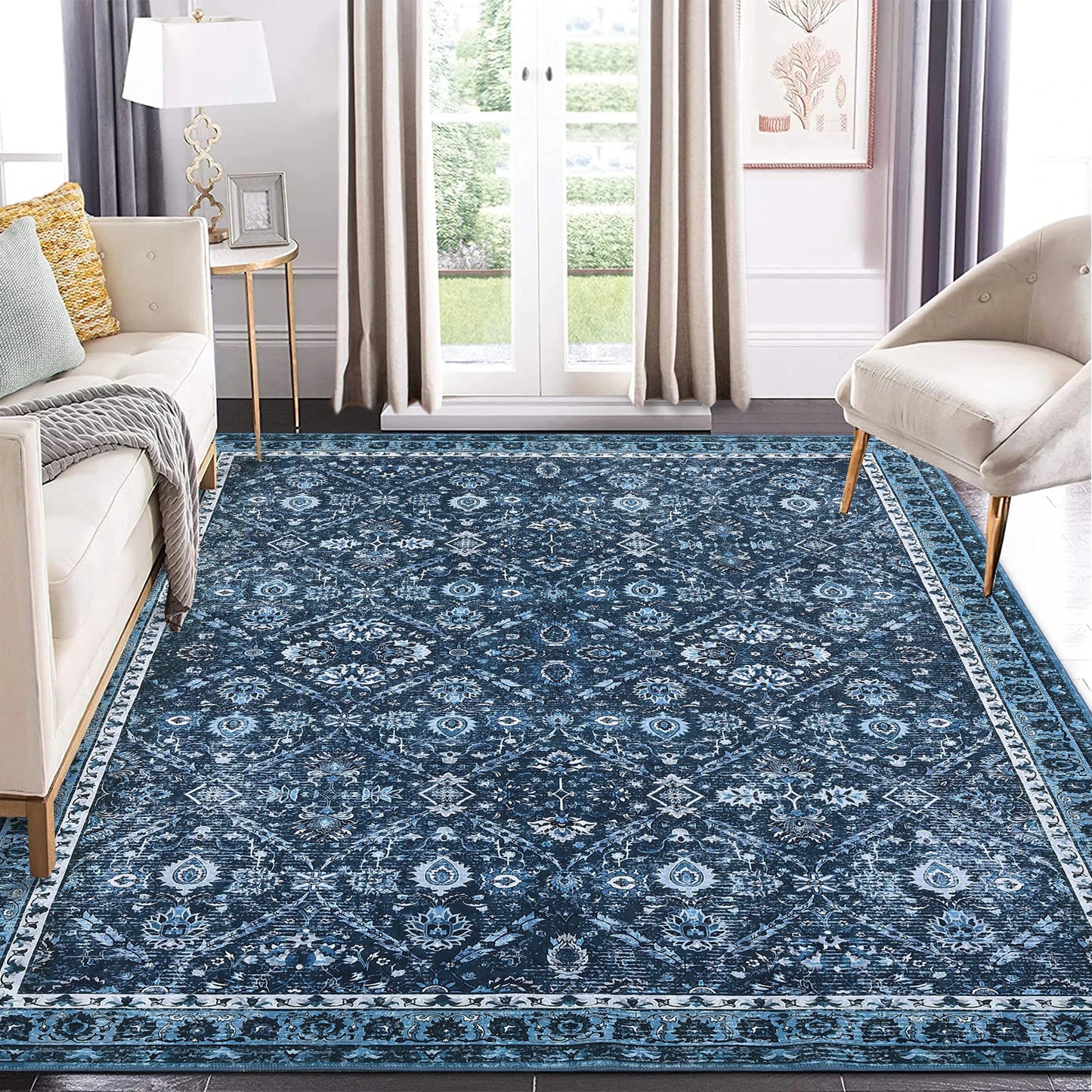 Machine Washable, Non-Slip, Stain & Water-Resistant Rug