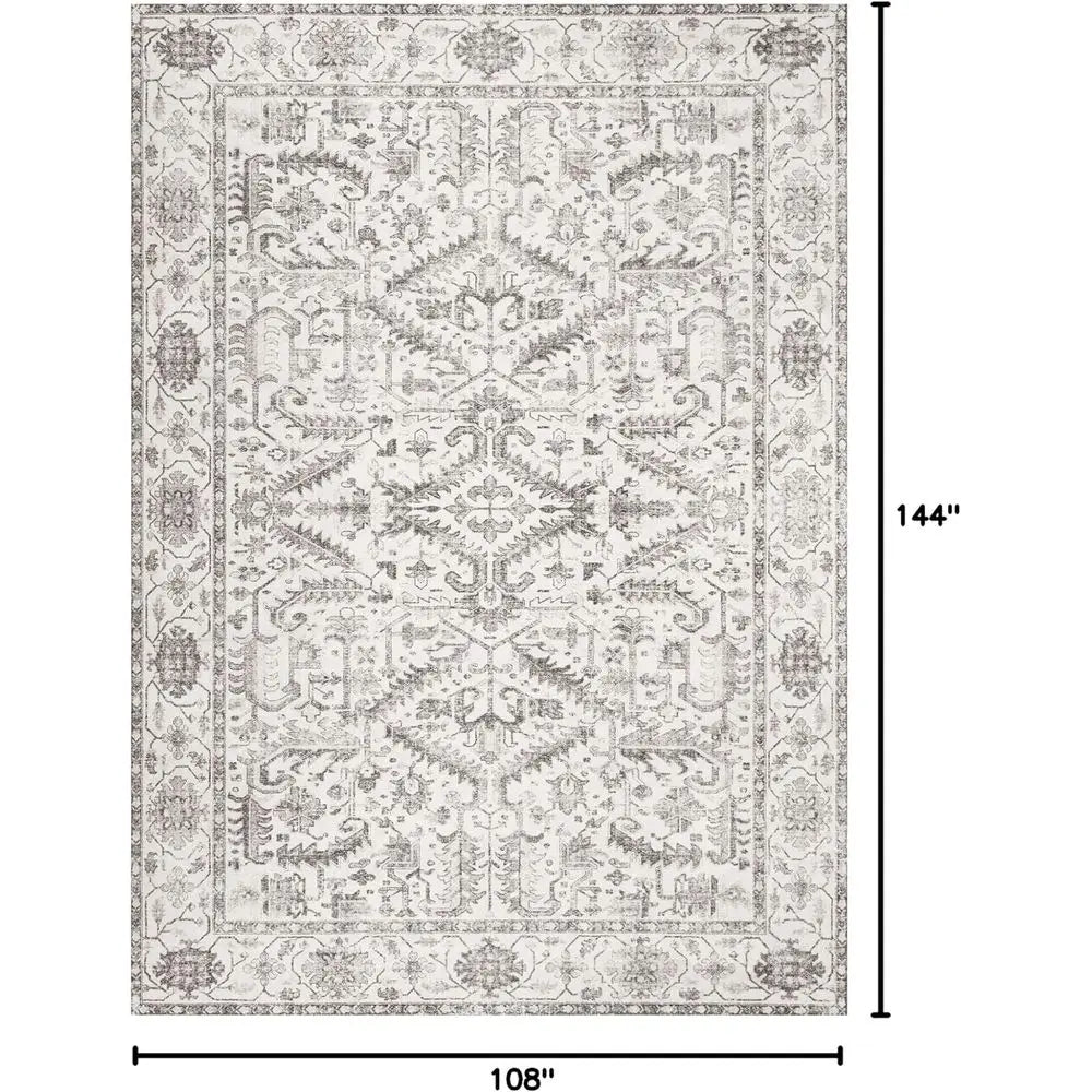 Area Rug 9x12, Washable, Non-Slip Stain Resistant