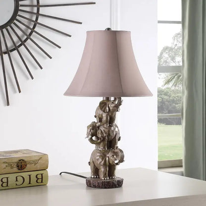 21 Inch Wildlife Polyresin Table Lamp