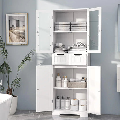 67" Tall Bathroom Storage Cabinet