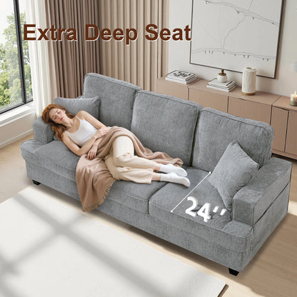 89 inch Cloud Couch Sofa in Chenile