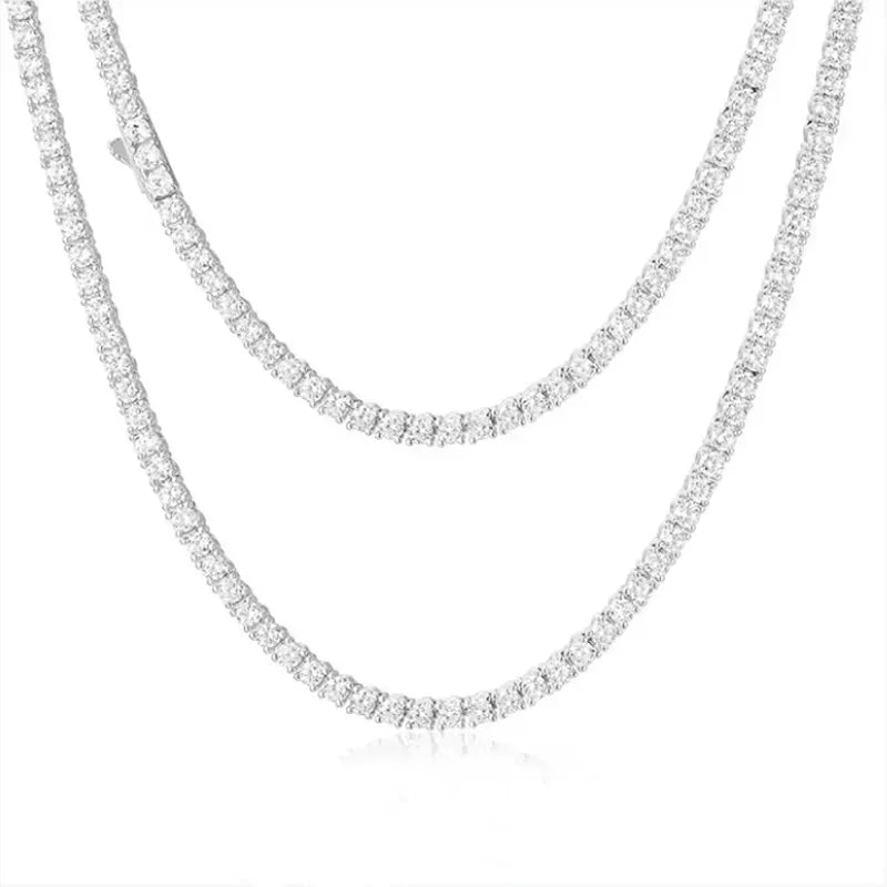 GIA certified 3-6.5 mm moissanite necklace