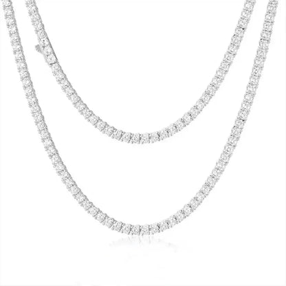 GIA certified 3-6.5 mm moissanite necklace