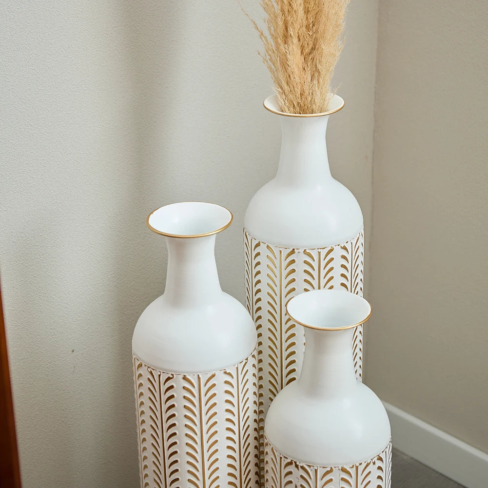 Floor Metal Vase 3-piece Vases