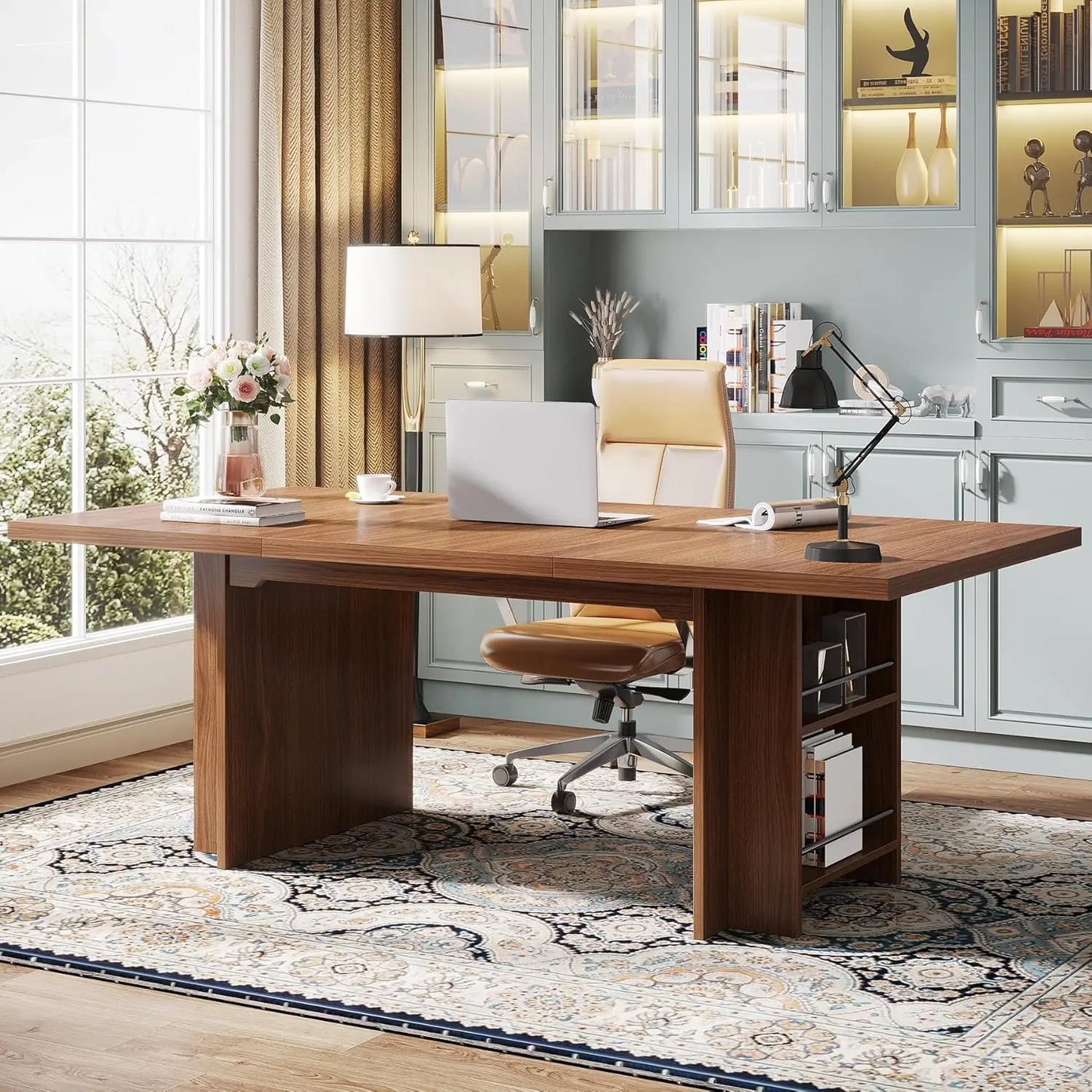 PC, Office, Work, Dining Table with Storage