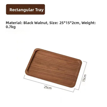 Large round Waterproof  Wood Dining Plate Tray