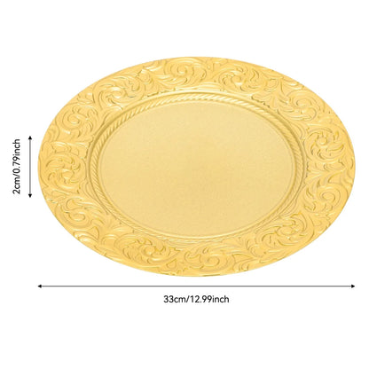 13 Inch Gold Reusable Charger Plates Set
