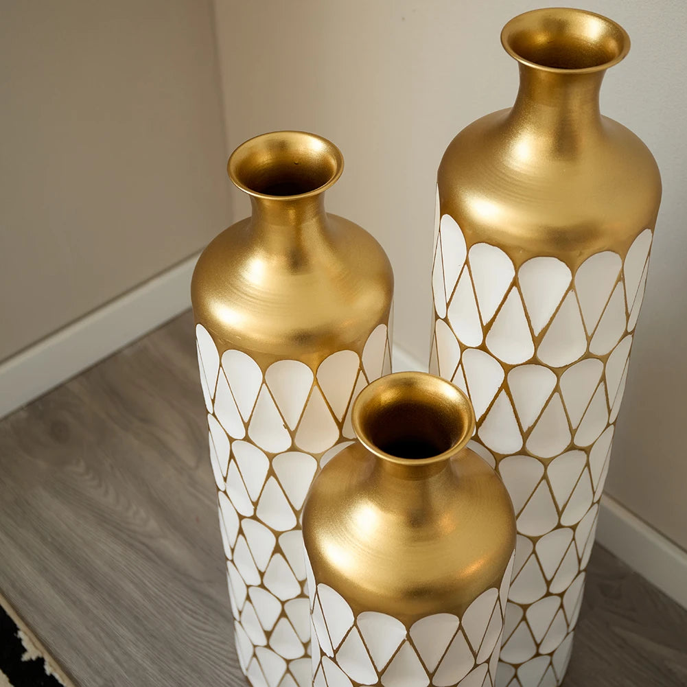 Floor Metal Vase 3-piece Vases