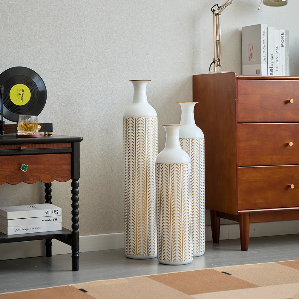 Floor Metal Vase 3-piece Vases