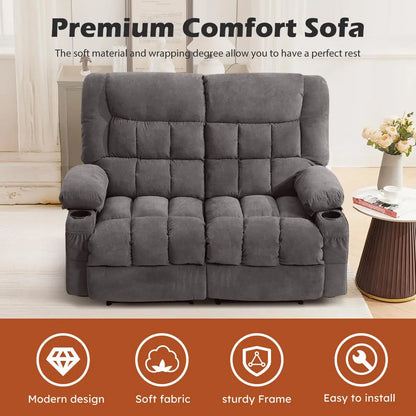Recliner Loveseat with Cup Holders