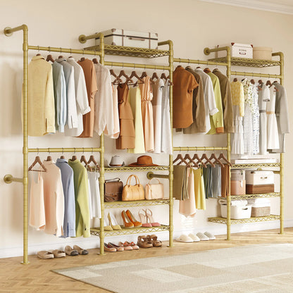 L4 Wall Mounted Industrial Pipe Clothes Rack