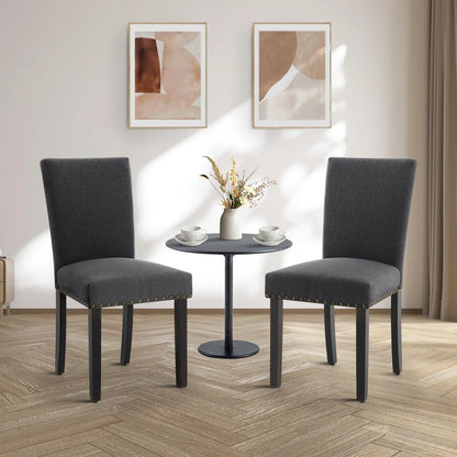 Set of 2 Upholstered Parsons Diner Room Chairs