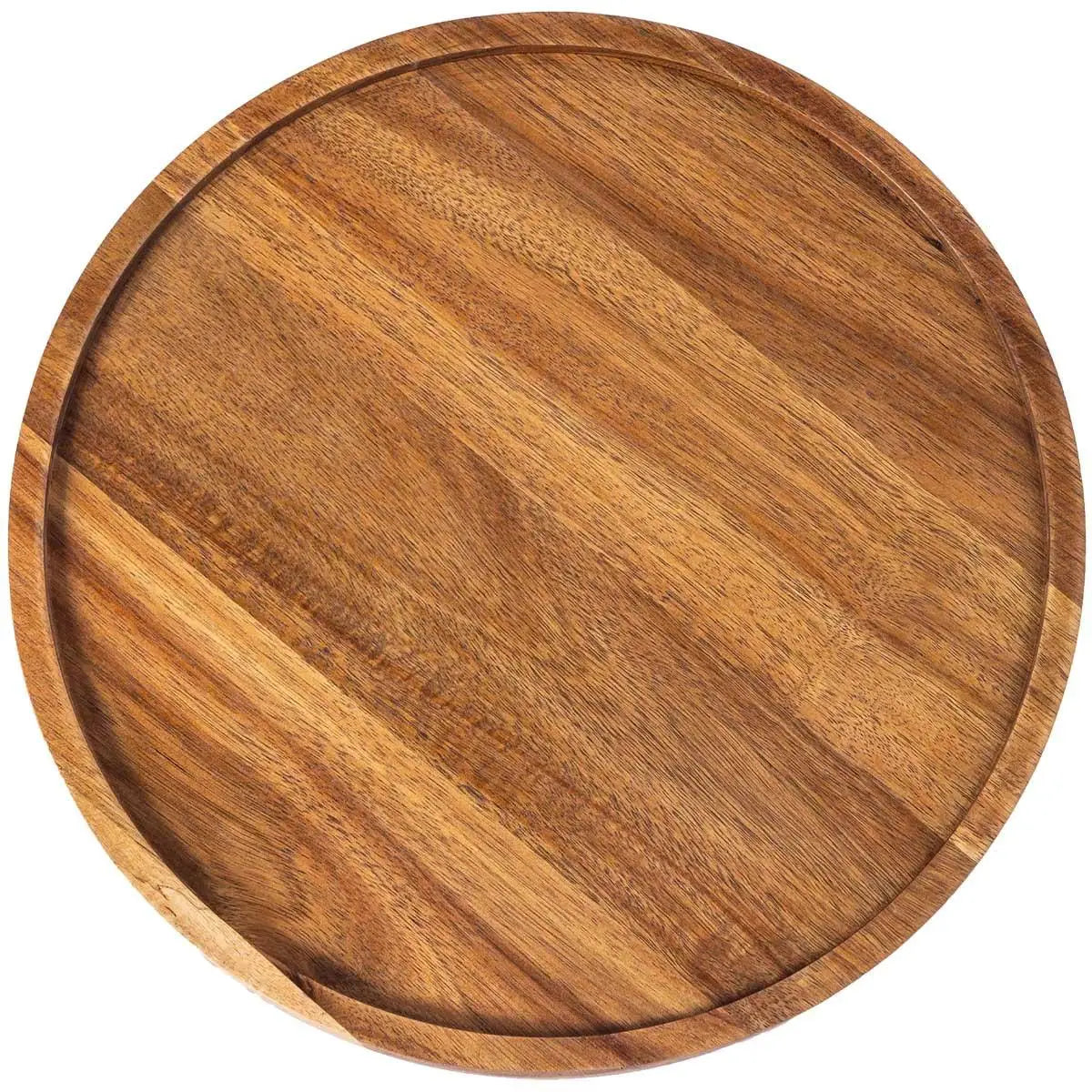 Large round Waterproof  Wood Dining Plate Tray