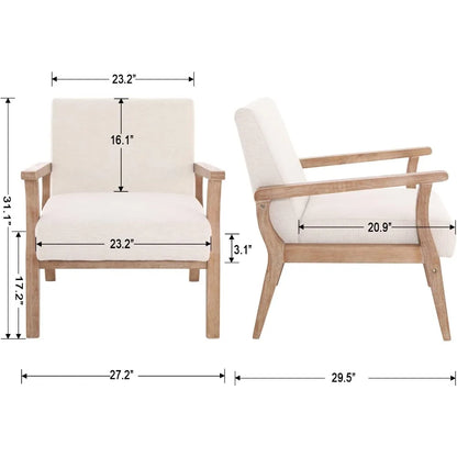 Linen Upholstered Armchair