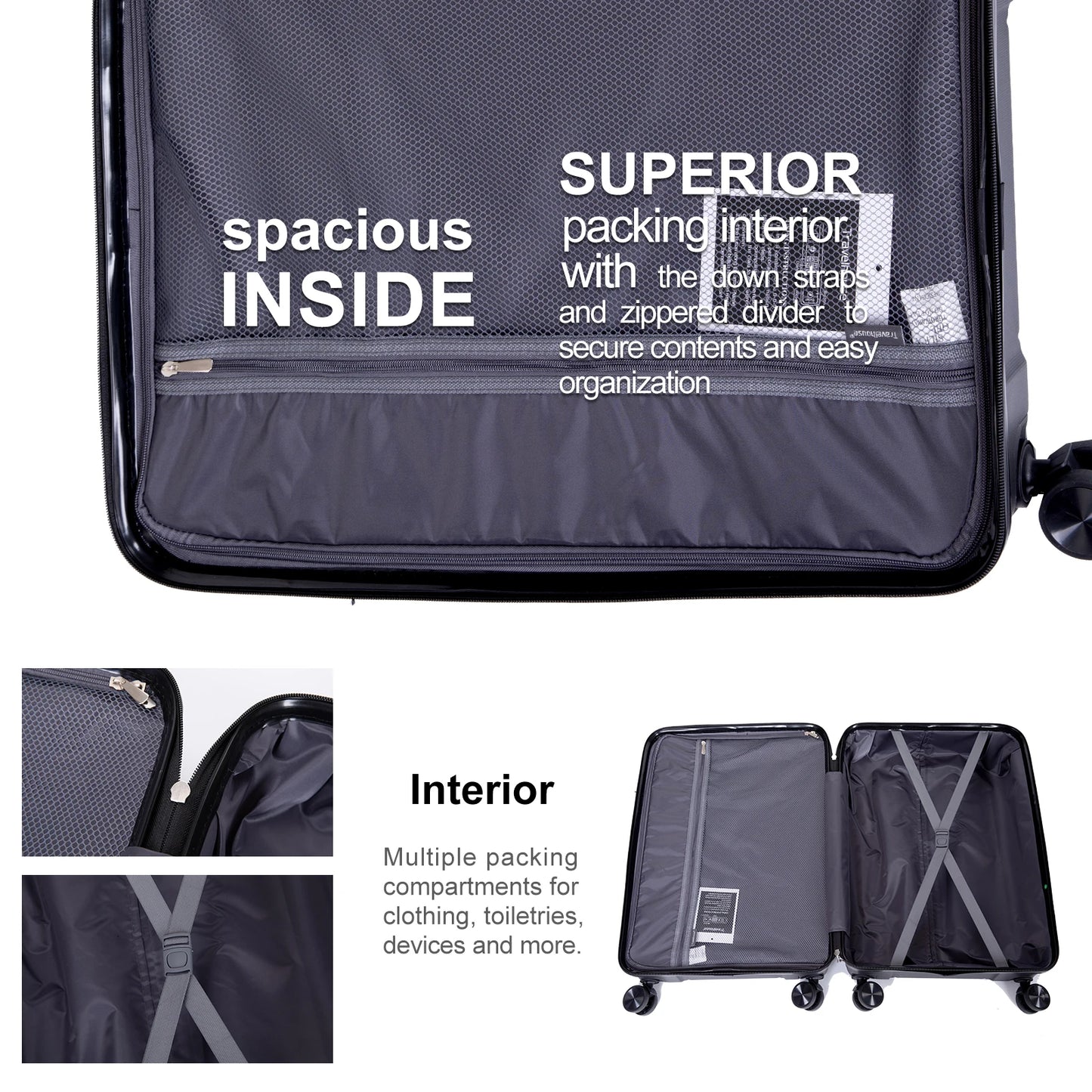 Hardshell Suitcase Spinner Wheels Set