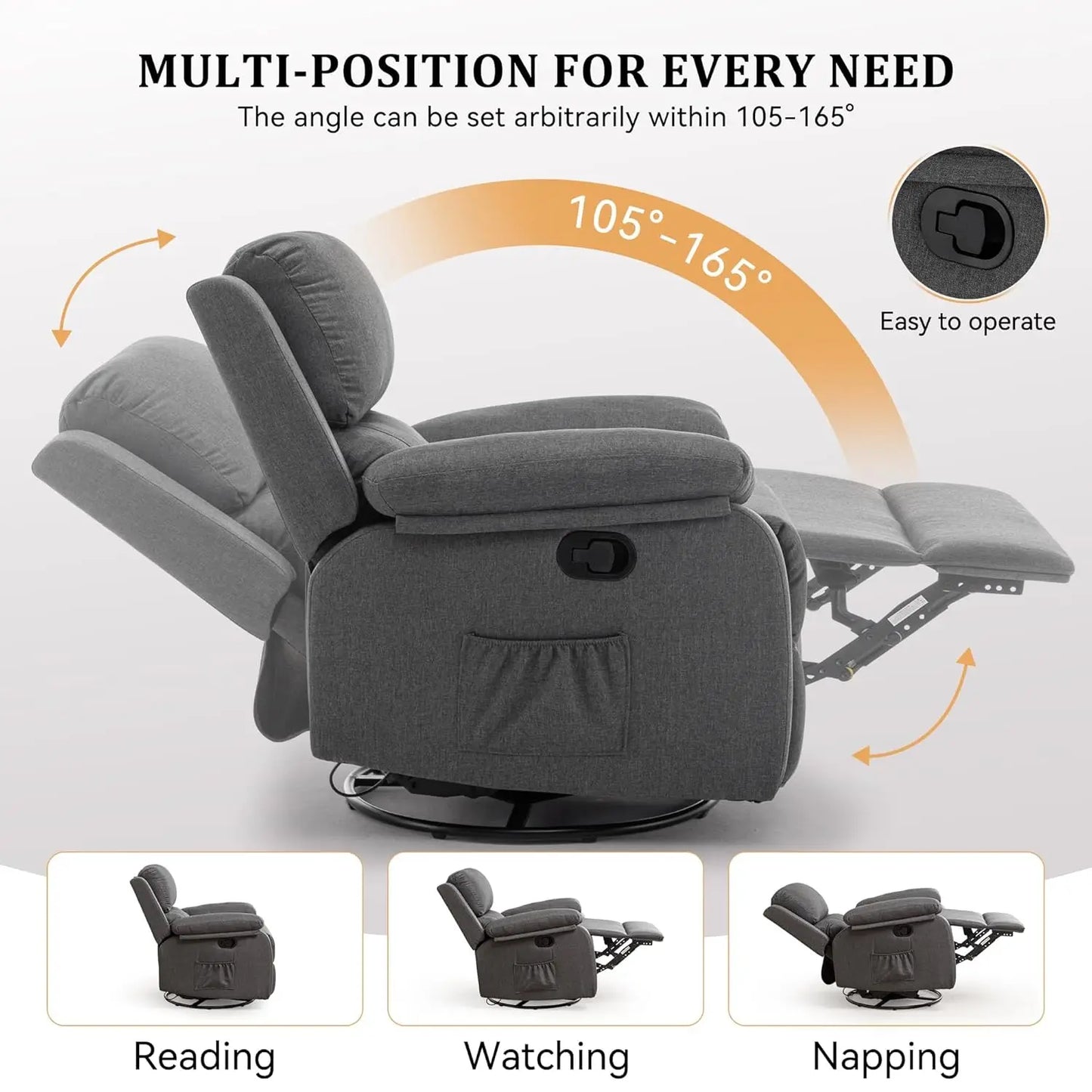360 Swivel Rocker/Recliner Chair