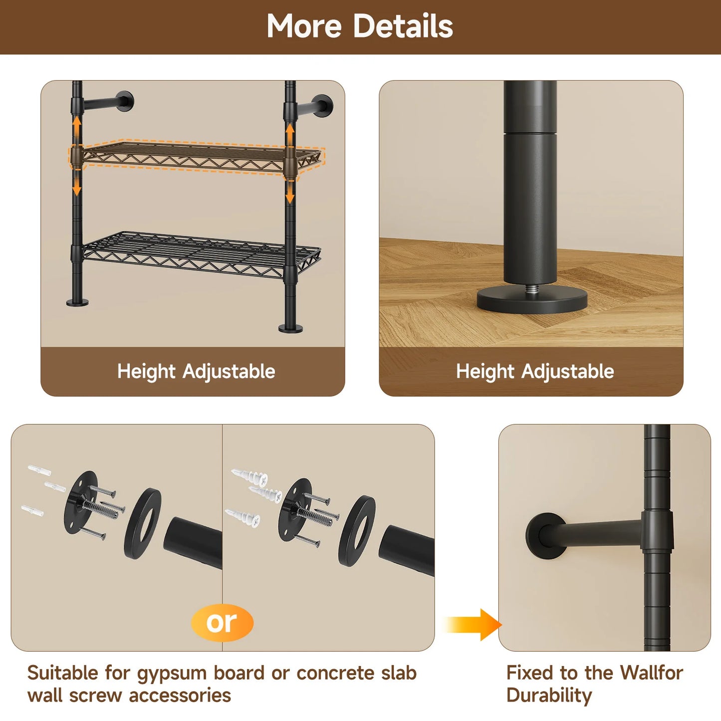L4 Wall Mounted Industrial Pipe Clothes Rack