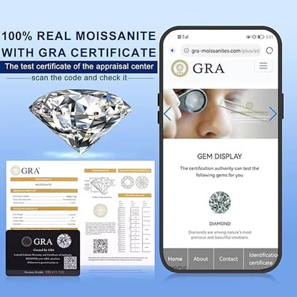 GIA certified 3-6.5 mm moissanite necklace