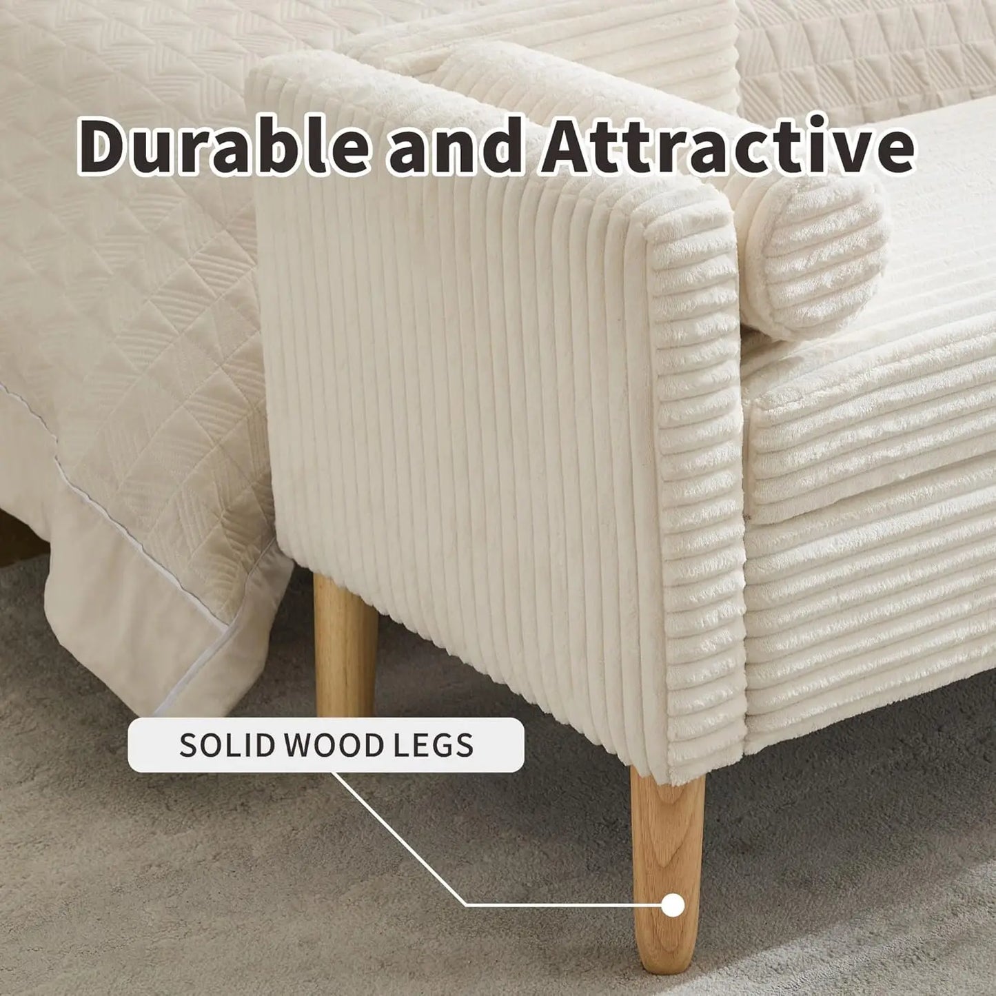 Ottoman with Storage Bench, Upholstered