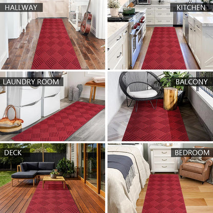 Rug Indoor Outdoor Area Rug, Non-Slip Rubber Backing