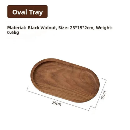 Large round Waterproof  Wood Dining Plate Tray