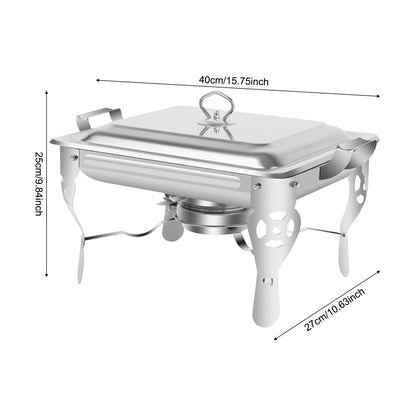 6L Chafing Dish Food Warmer Stainless Steel