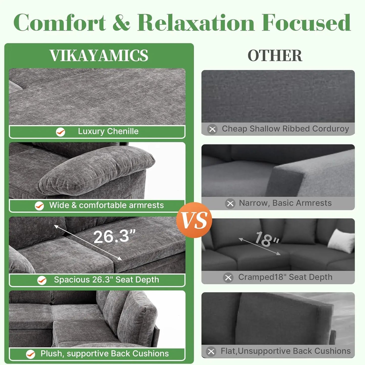 Sectional Sofa with Pull Out Bed & Storage