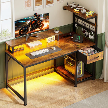 40"Gaming Computer Desk with Power Outlets