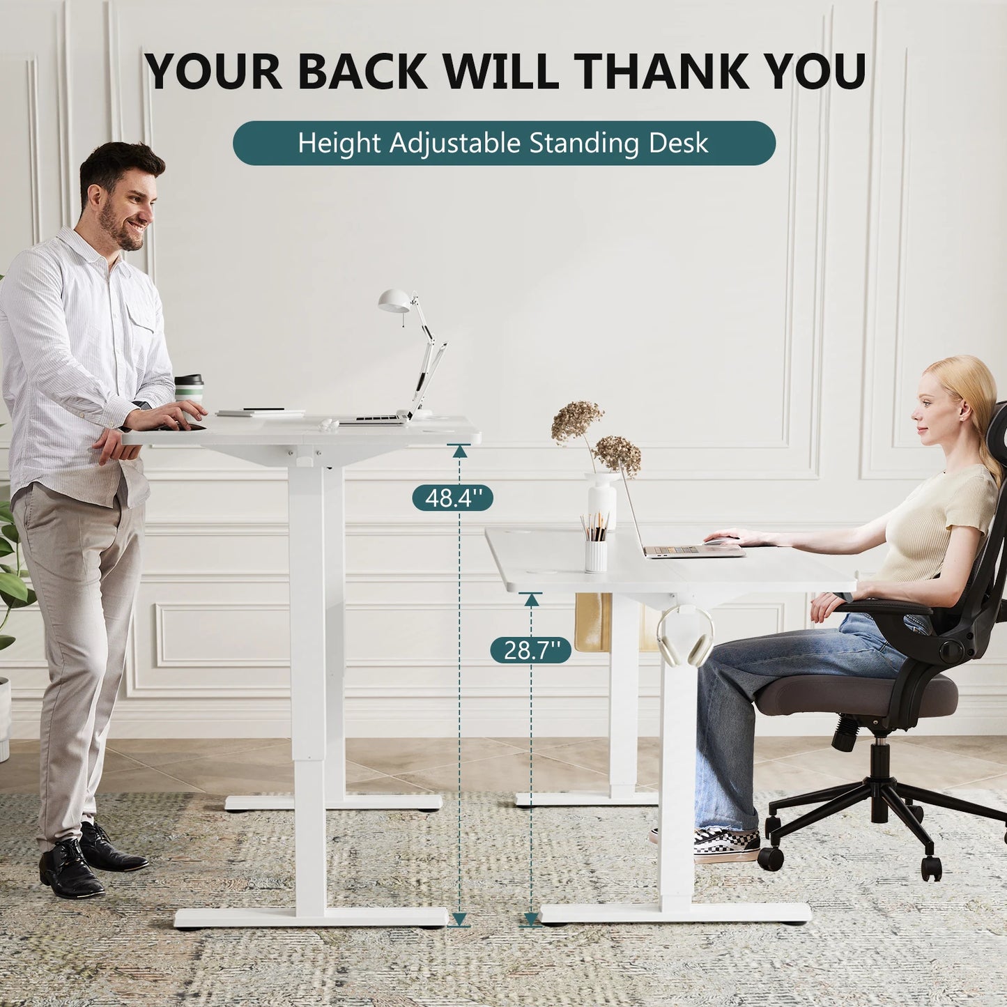 Electric Standing Adjustable Desk Ergonomic Desk