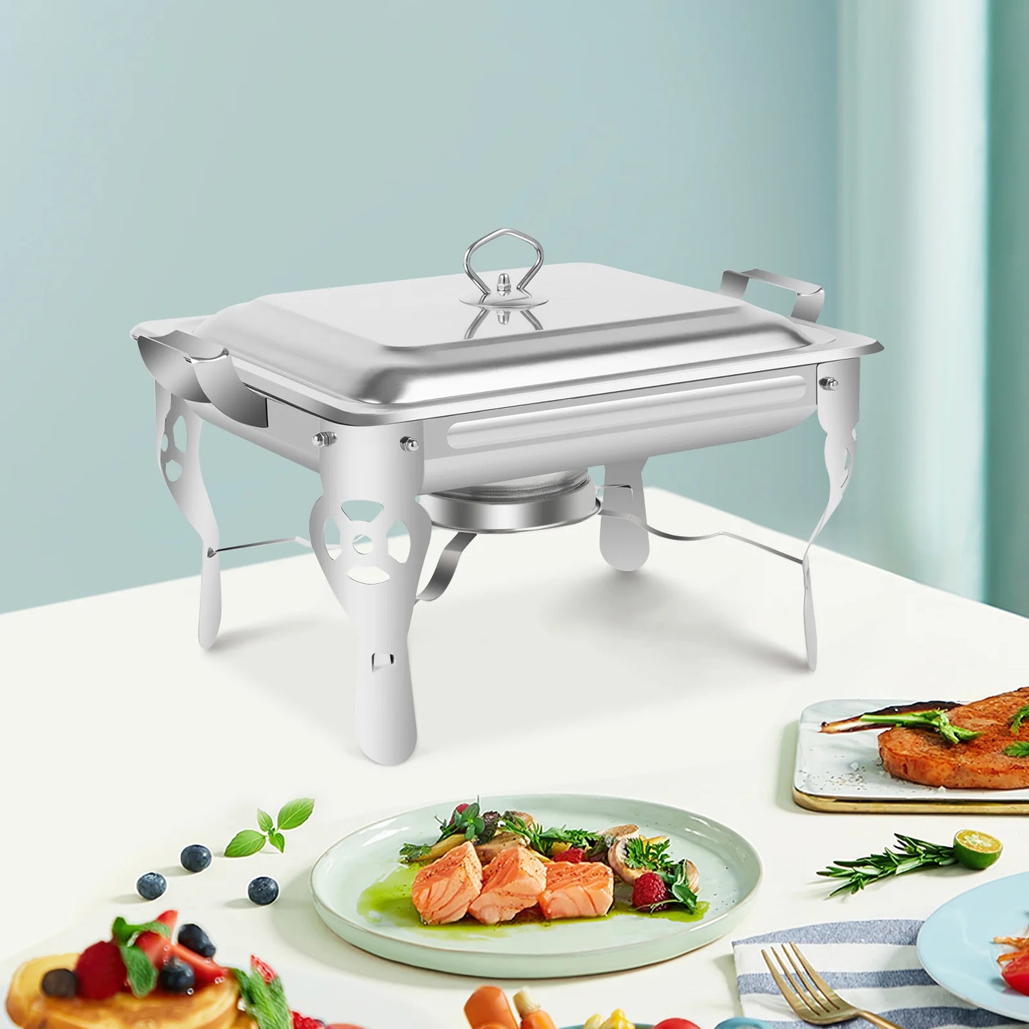 6L Chafing Dish Food Warmer Stainless Steel