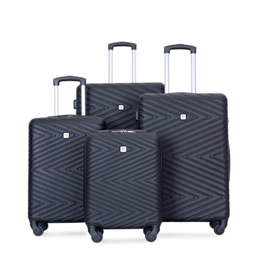 4-Piece ABS Suitcase with Spinner Wheels