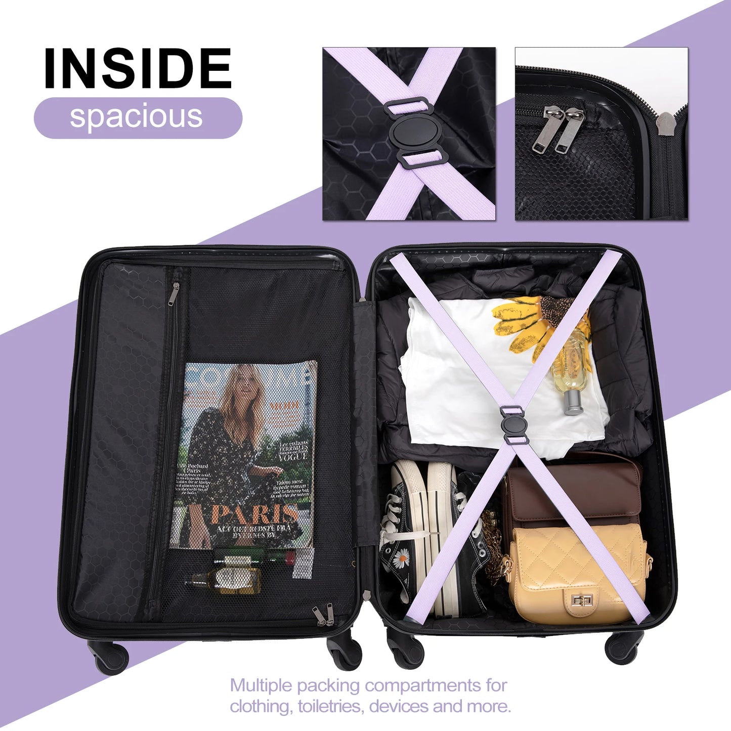 Hardside Luggage Set , TSA Lock Spinner Wheels