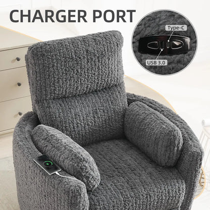 Power Swivel Glider Rocking Recliner Nursery Chair