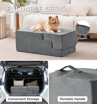 Non-Slip Foam Stairs for Dogs and Cats Up to 40lbs,