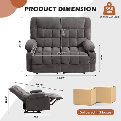 Recliner Loveseat with Cup Holders