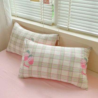 3pcs Duvet Cover Set Cartoon Strawberry Print